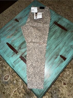 Seven7 Leopard Print Tummyless Skinny Jean - Beige & Black Size 18W